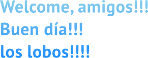 Welcome, amigos!!!
Buen día!!!
los lobos!!!!